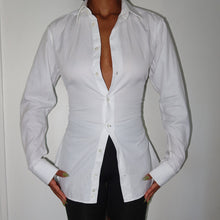 Load image into Gallery viewer, WHITE CORSET BUTTON UP
